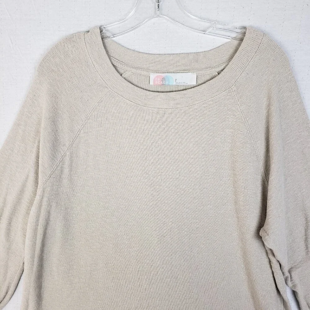 Free People FP Beach Sweater Tunic Cotton Knit Boho Minimalist size S Oversized